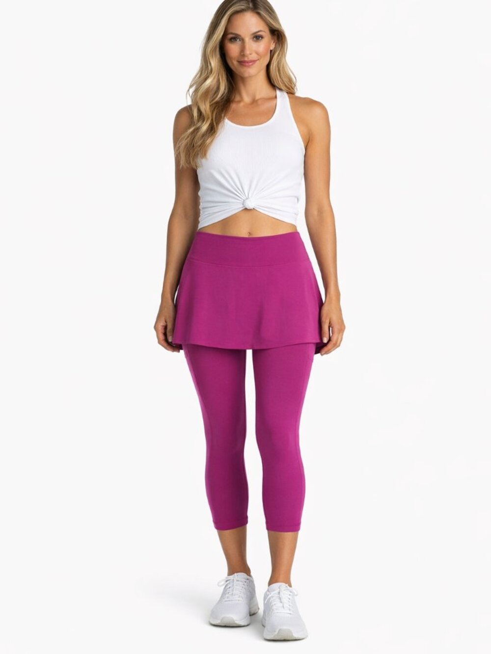 Lululemon 2-in-1 HR Tennis Skirt Tight 25" Size 8 Magenta LW5GEWS MGPR - Picture 1 of 10
